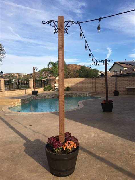 Outdoor Standing String Light Posts