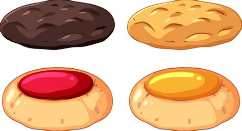 Set of cookie biscuit 14073652 Vector Art at Vecteezy
