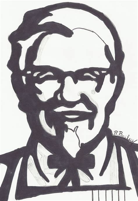 Image result for Colonel Sanders Outline