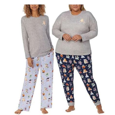 Jane and Bleecker Women's 3-Piece Pajama Set (Gray Navy, XXL) - Walmart.com