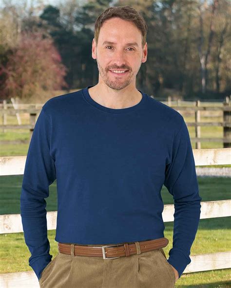 Cotton Long Sleeve Crew Neck T-Shirt | Country Collection