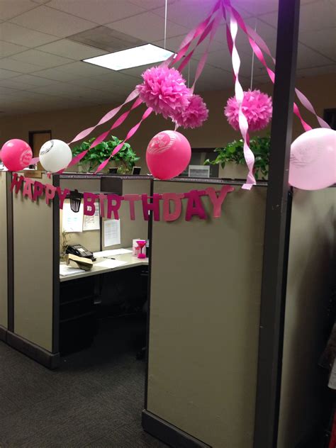 My birthday cubicle!!! … | Cubicle birthday decorations, Office birthday decorations, Office ...