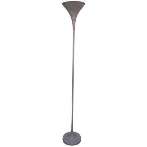 Vintage Modern White Torchiere Floor Lamp after Max Bill For Sale at ...