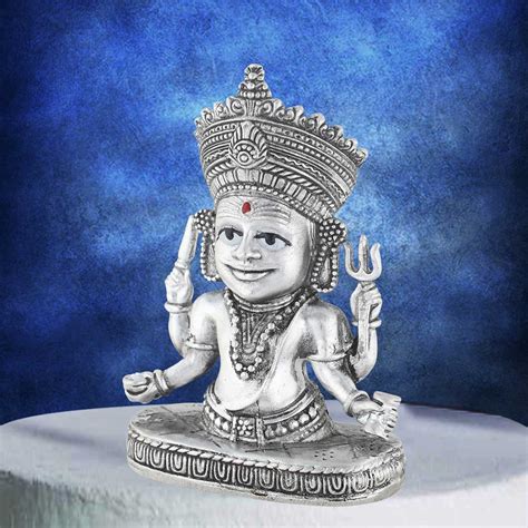 Silver Nakoda Ji Bhairav Nath Idol ~ CaratCafe