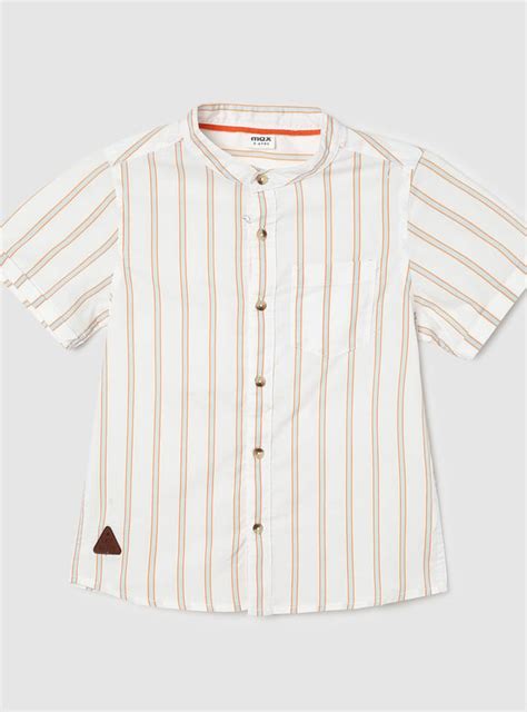 Buy Boys Striped Mandarin Collar Casual Shirt Online at just Rs. 499.0 ...