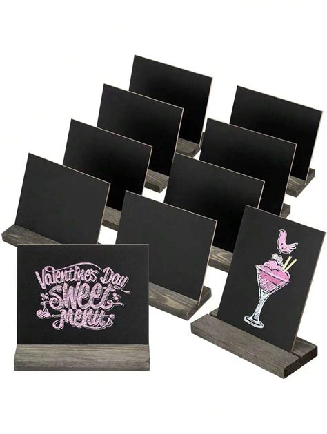 1pc Desktop Message Board Small Blackboard, Wooden Blackboard Decor ...
