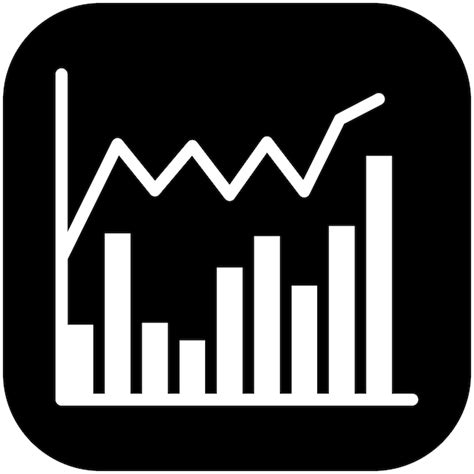 Statistical graph vector icon illustration of business economy iconset ...