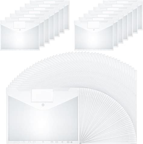 Amazon.com : Ctosree 152 Pcs Clear Binder Pocket Plastic Binder Folders ...