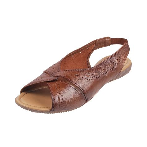 Buy Metro Women Tan Leather Sandals 4-UK (37 EU) (33-738) at Amazon.in