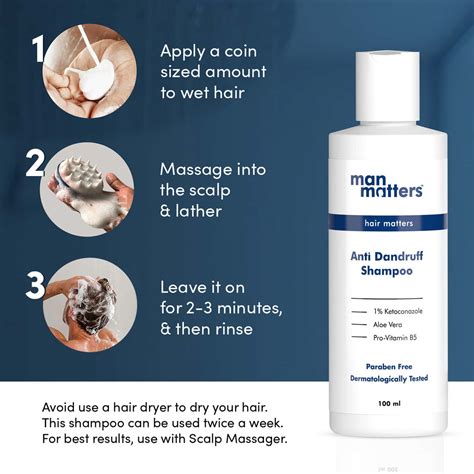 Order Man Matters Hair Kit Anti Dandruff Shampoo (100ml) + Hair Gummies ...