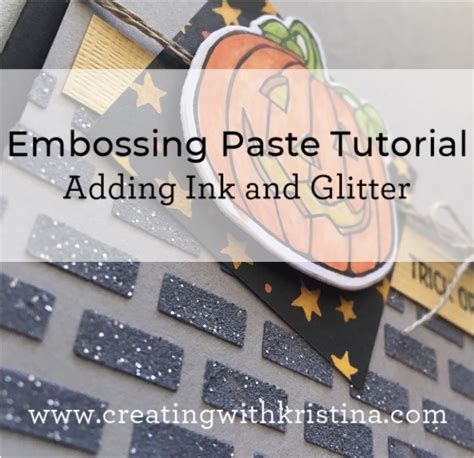 Image result for Embossing Paste Tutorial