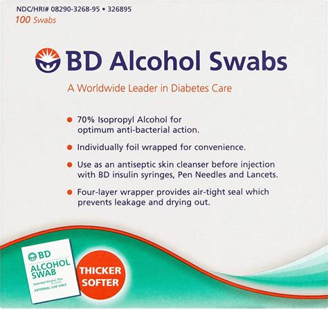 Bd Alcohol Swabs 100 Ea (2 Stück) : Amazon.de: Drogerie & Körperpflege