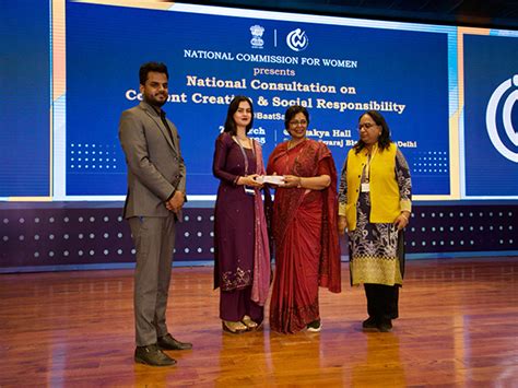 NCW felicitates former Mrs India Mehak Suri on International Women's Day