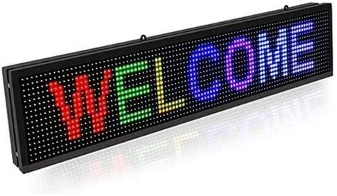QAWACHH Wifi Rgb Scrolling LED Signs Full Color SMD Message Display ...