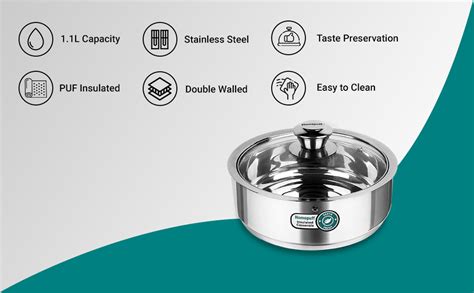 Home Puff Fresh Roti Casserole, Dosa/Idli Casserole, Chapati Server Pot ...