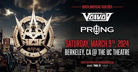 VOIVOD / PRONG, The UC Theatre, Berkeley, 9 March 2024 | AllEvents