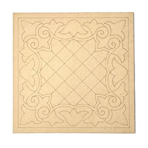 Adikala Square Shape Lippan Art Mandala Wall Plank MDF Cutout for DIY ...