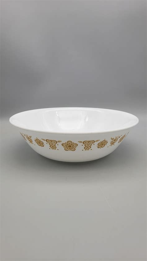 Vintage Corelle Butterfly Gold Serving Bowl Vintage Golden Butterfly ...
