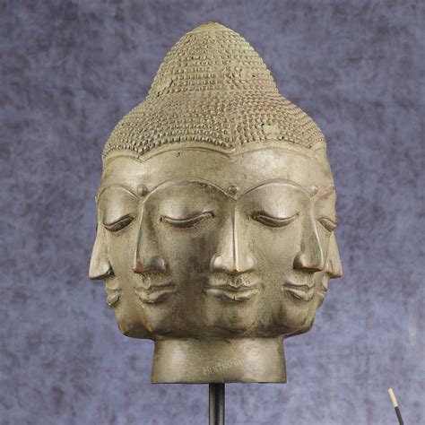 Buy Bronze Buddha Bust Table Accent 14.5 inch - Budhshiv.com