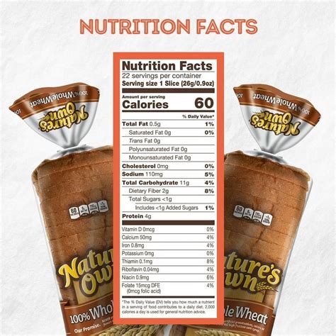 Nature's Own Whole Wheat Bread - Two Loaves by Nature's Own,20 Ounce ...