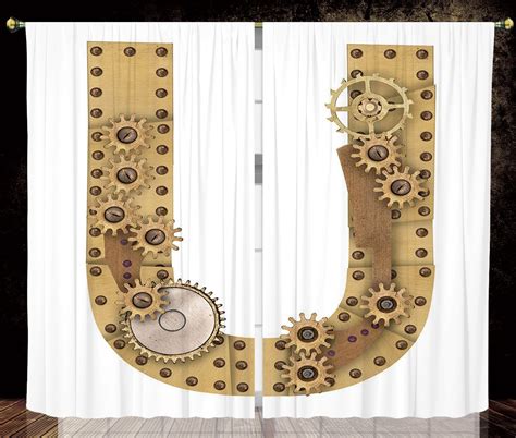 2 Panel Set Thermal Insulated Blackout Window Curtain,Letter U ...