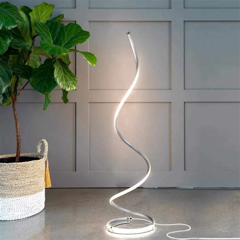 Brightech Dimmable Twisted Modern LED Floor Lamp - Affordable Modern ...
