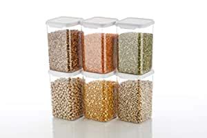 Buy MR Products Plastic Storage Box Lid Food Rice Pasta Pulses Cereal ...