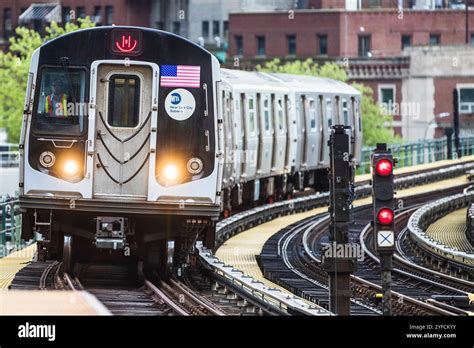 MTA NYC Subway train Stock Photo - Alamy
