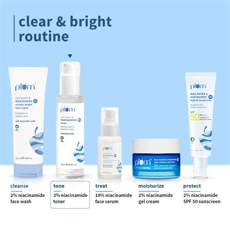 3% Niacinamide Face Toner with Rice Water – Plum