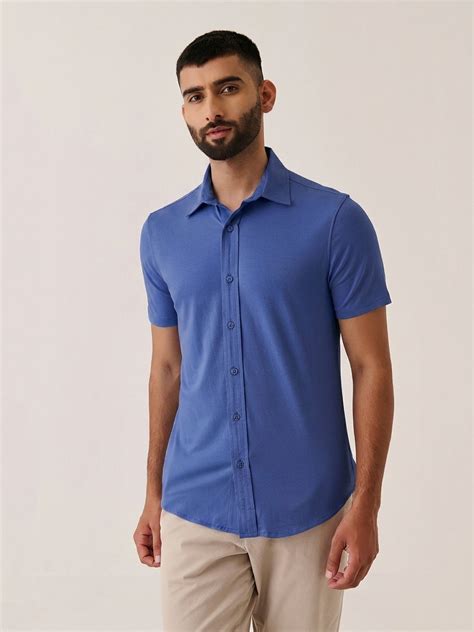 Short Sleeve Button Down - Royal Blue