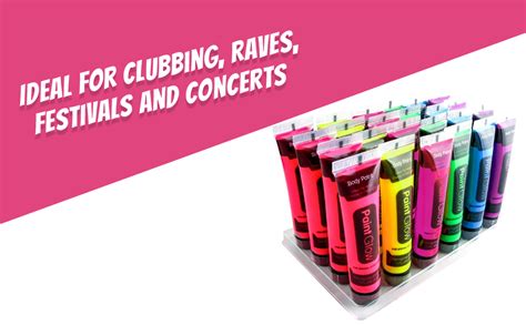 Trusmile face colour paint glow Neon fluorescent,25 ml each tube ...