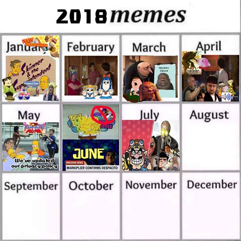 2016 Meme Calendar