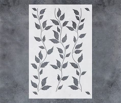 Amazon.com: GSS Designs Large Vine Leaf Stencils for Painting Reusable ...