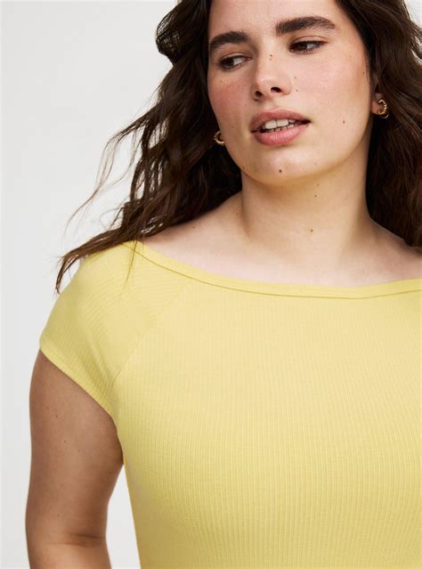 Plus Size - Super Soft Ribbed Boat Neck Tee - Torrid