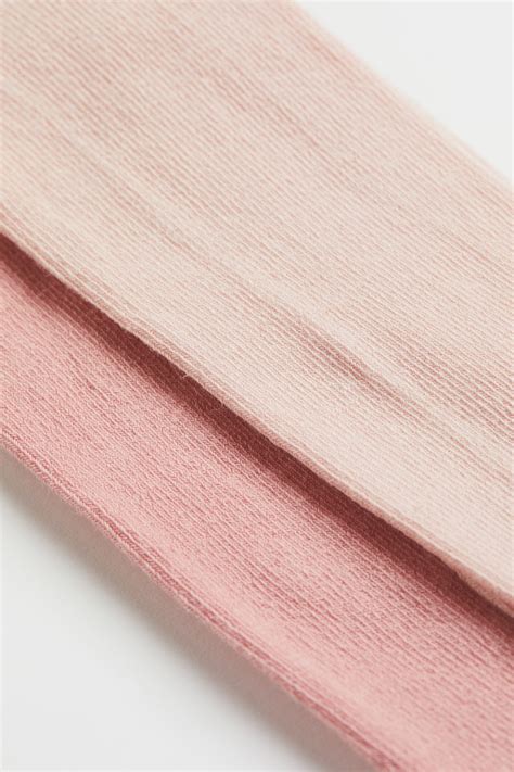 Powder pink/Old rose 2-pack tights for kids | H&M IN