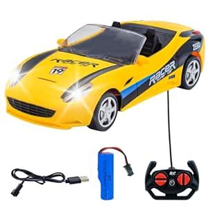 VROOMS & WHEELS Plastic Remote Car for Kids, 1:16 Scale Rechargeable ...