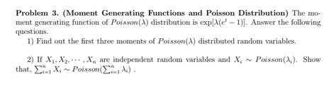 Image result for Poisson Distribution Moment Generating Function