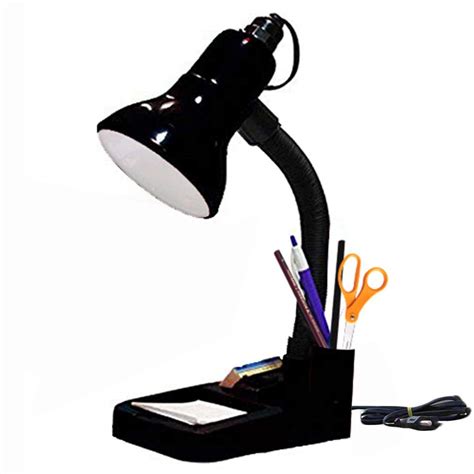 Buy VRCT 50W Electric Table Lamp with Attached Pen Stand, Black Online ...