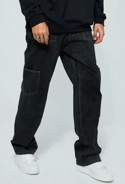 Men's black baggy jeans | boohooMAN AU