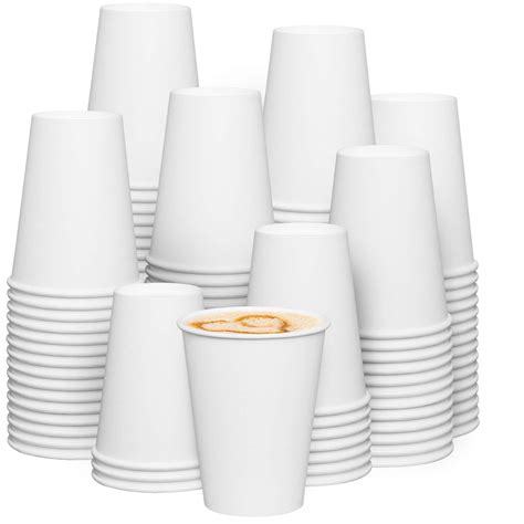 Buy Comfy Package [12 oz. - 300 Count Disposable White Paper Cups, Hot ...
