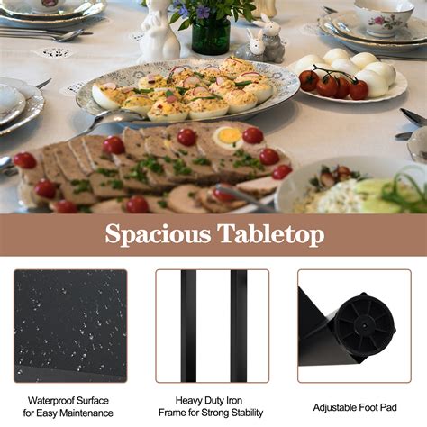 Buy Gymax 3 Pieces Bar Table Set Counter Height Breakfast Bar Dining ...