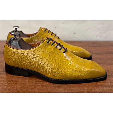 Yellow Wholecut Oxfords Italia