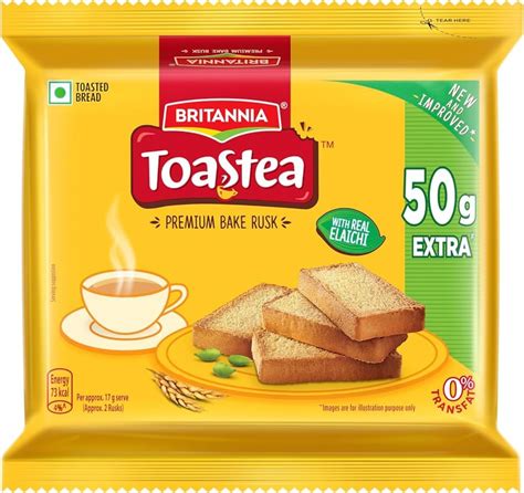 Britannia Toastea Premium Bake Rusk 250g or 250g+50g (Weight May Vary ...