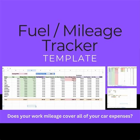 Fuel / Mileage Tracker - Template | Does Your Business Mileage Cover ...