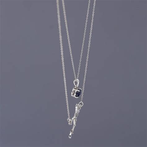 Virgo Stellar Layered Necklace with Blue Sapphire - Nirwaana