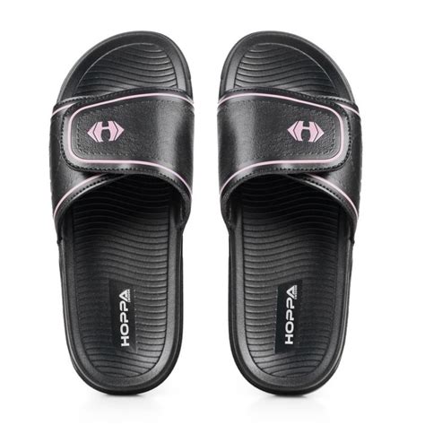 Buy HOPPA Black Round Toe Sliders Online