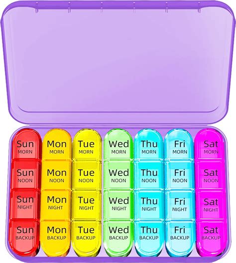 Amazon.com: Daviky Weekly Pill Organizer 3 Times a Day, Travel Pill ...