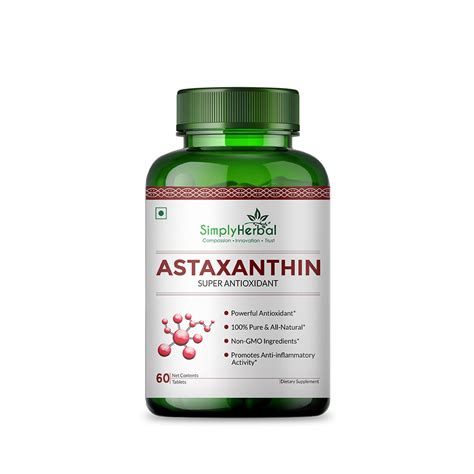 Simply Herbal Astaxanthin Supplement Tablets - 60 Tablets – SimplyHerbal