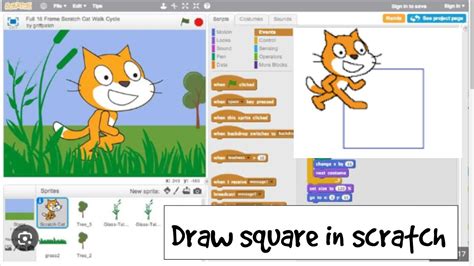 Image result for Drawing Square Using Scratch