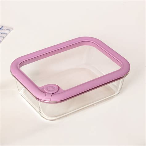 Stackable Pink Ombre Food Storage Container With Air Vent Lid Set Of 4 ...